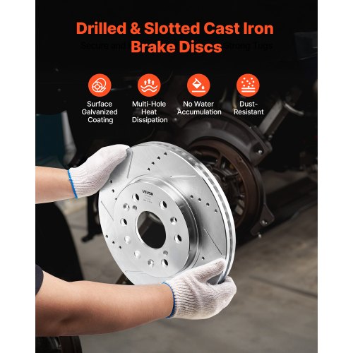 Front Brake Kit Compatible with 20082016 Cadillac EscaladeEscalade ESV
