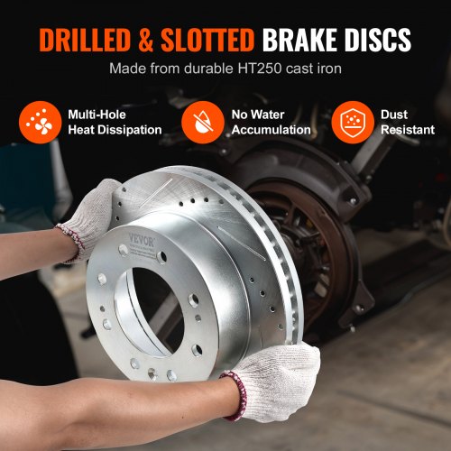 Front Brake Kit Compatible with 20112019 Chevy Silverado GMC Sierra 2500