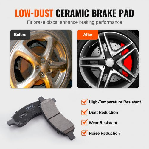 Front Brake Kit Compatible with 20072017 Chevy Traverse Buick Enclave GMC