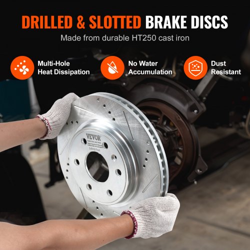Front Brake Kit Compatible with 20072017 Chevy Traverse Buick Enclave GMC