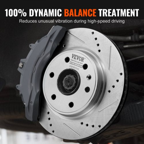 Front Brake Kit Compatible with 20072017 Chevy Traverse Buick Enclave GMC