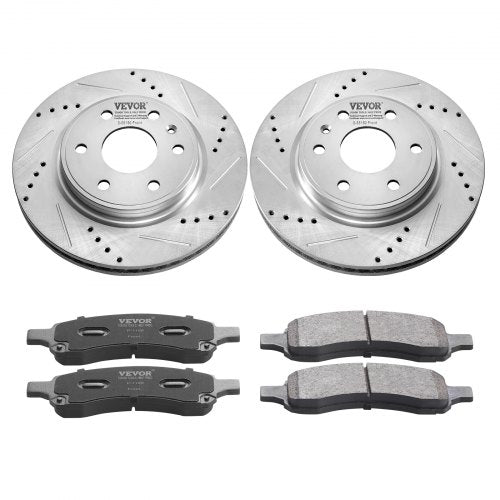 Front Brake Kit Compatible with 20072017 Chevy Traverse Buick Enclave GMC