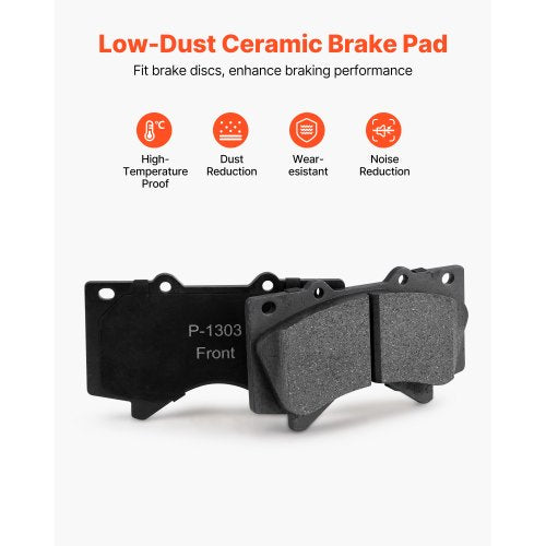 Front Rear Ceramic Brake Kit Compatible with 20162021 Lexus LX570