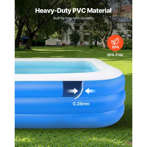 Inflatable Pool 118 x 67 x 20 inch Large Inflatable Swimming Pool Family