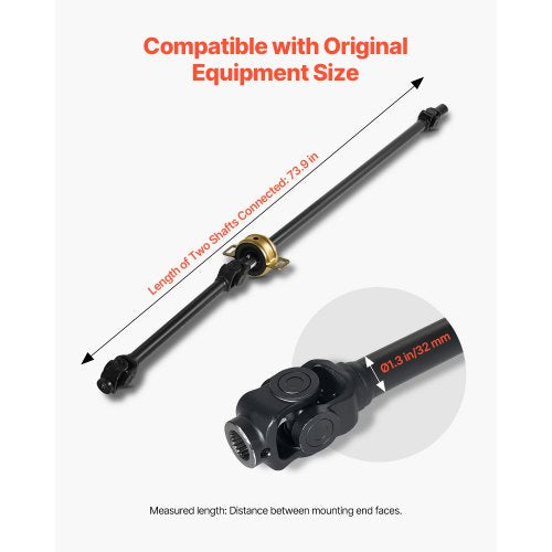 Front Drive Shaft, 73.9" Prop Shaft Driveshaft Assembly Compatible with 2014-2017 Polaris RZR XP 1000, Replace #PRP-PO-09-006 1333350 1333424