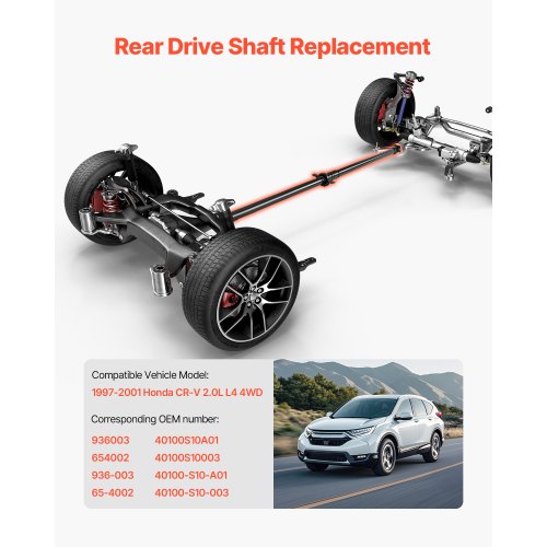 Rear Drive Shaft 830841 Prop Shaft Driveshaft Assembly Compatible with 19972001