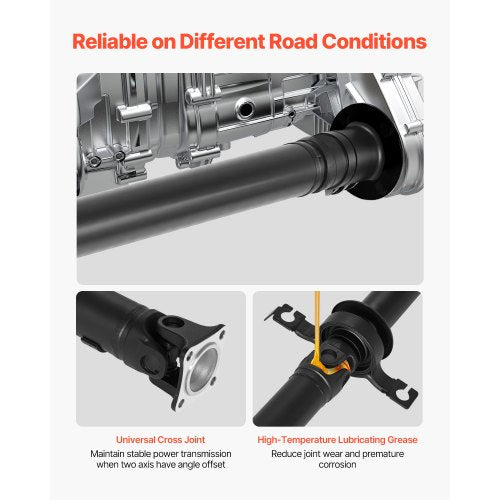 Rear Drive Shaft, 80.0"-81.6" Prop Shaft Driveshaft Assembly Compatible with 2007-2014 Ford Edge & Lincoln MKX, Replace #DT4Z-4R602-A DT4Z4R602A 7T4Z4R602A SK936846 936-846 65-2027