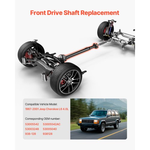 Front Drive Shaft 309338 Prop Shaft Driveshaft Assembly Compatible