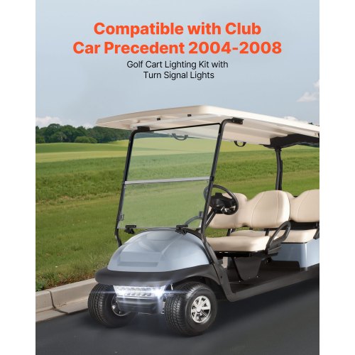 Golf Cart Light Kit 12V Street Legal LED Headlight and Taillight Kit