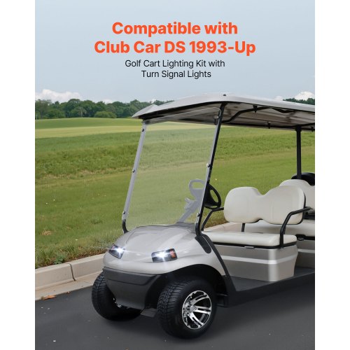 Golf Cart Light Kit 12 Volt Street Legal LED Headlight and Taillight Kit