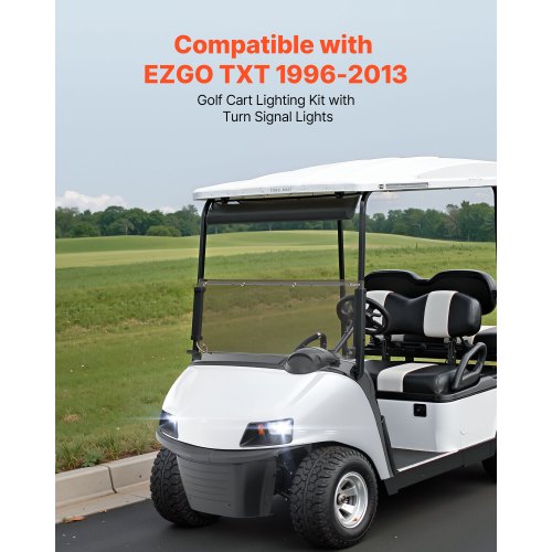 Golf Cart Light Kit 12 Volt Street Legal LED Headlight and Tail Light Kit