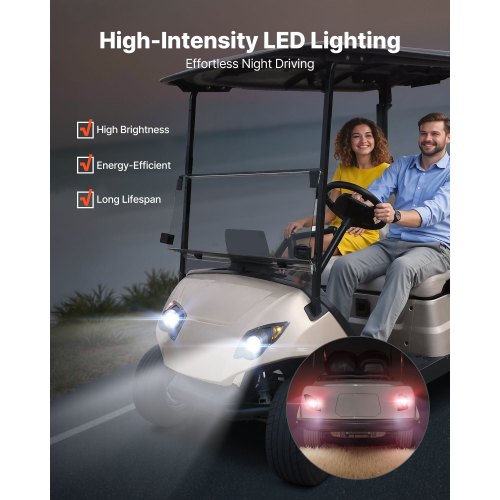 Golf Cart Light Kit 12 Volt Street Legal LED Headlight and Taillight Kit 1