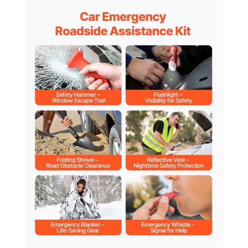 Car Emergency Kit 2in1 First Aid Kit with Jumper Cables Essential