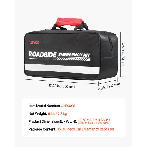 Car Emergency Kit 2in1 First Aid Kit with Jumper Cables Essential