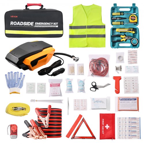 Car Emergency Kit 2in1 First Aid Kit with Jumper Cables Essential 1