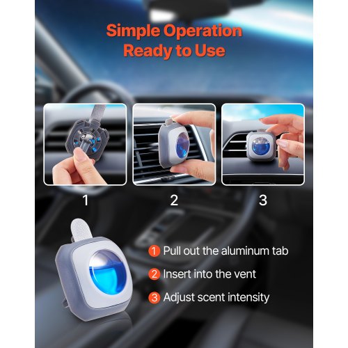 Car Air Freshener 6Pack New Car Scent Vent Clips 4ml Each LongLasting