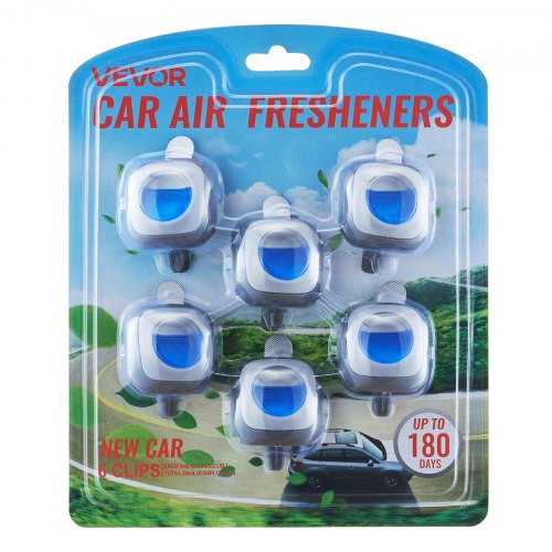 Car Air Freshener 6Pack New Car Scent Vent Clips 4ml Each LongLasting