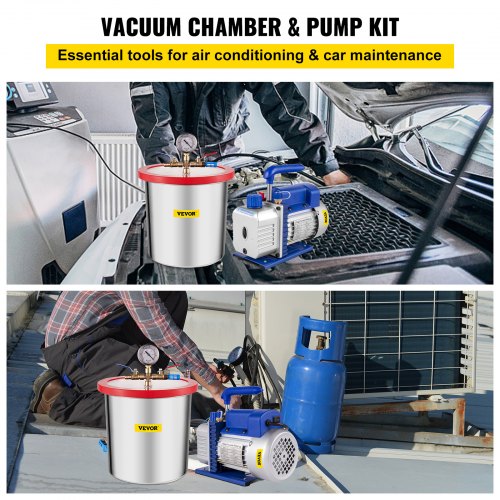 3 Gallon Vacuum Chamber Kit Stainless Steel Degassing Chamber 12L Vacuum