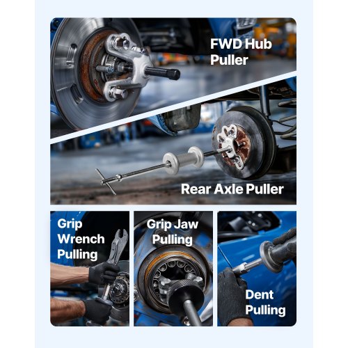 9Way Slide Hammer Puller Set 15PCS Front Wheel Hub Bearing Remover Rear