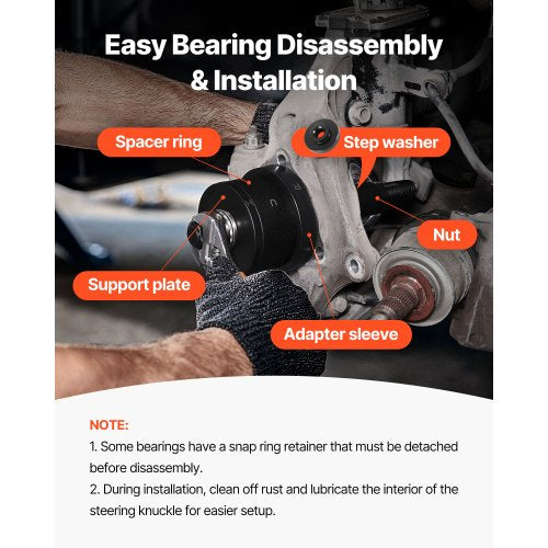 Master Wheel Hub Bearing Remover Installer Kit Fits Most FrontWheel