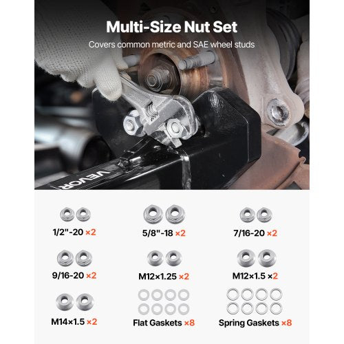Wheel Bearing Hub Removal Tool Kit Compatible with All Axle Bolt Hubs 5 6
