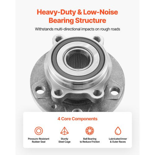 2PCS Front Wheel Bearing Hub Assembly Fit for 2018 Audi Q3 Komfort Premium