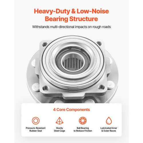 2PCS Front Wheel Bearing Hub Assembly Fit for 2016 Ford F250 Super Duty