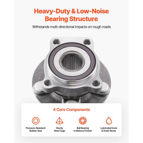 2PCS Front Wheel Bearing Hub Assembly Fit for 2014 Subaru Forester 25i
