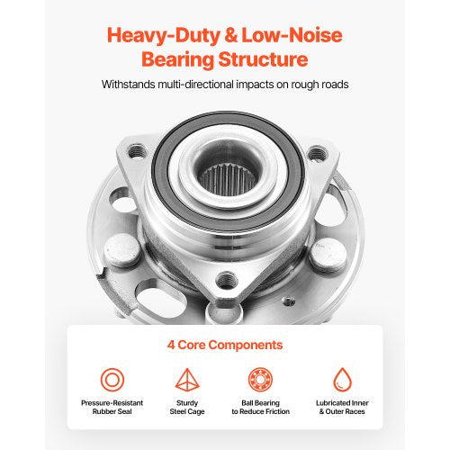2PCS FrontRear Wheel Bearing Hub Assembly Fit for 2020 Chevy Impala LT