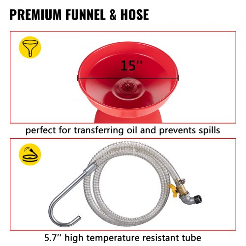 Waste Oil Drain Tank 20 Gallon Portable Oil Drain Air Operated Drainer Oil