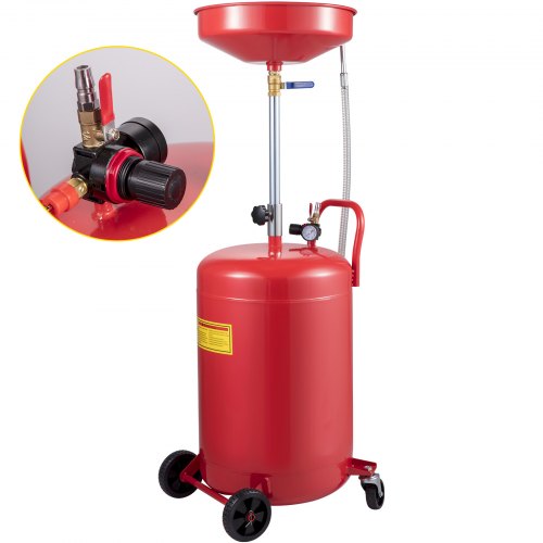 Waste Oil Drain Tank 20 Gallon Portable Oil Drain Air Operated Drainer Oil
