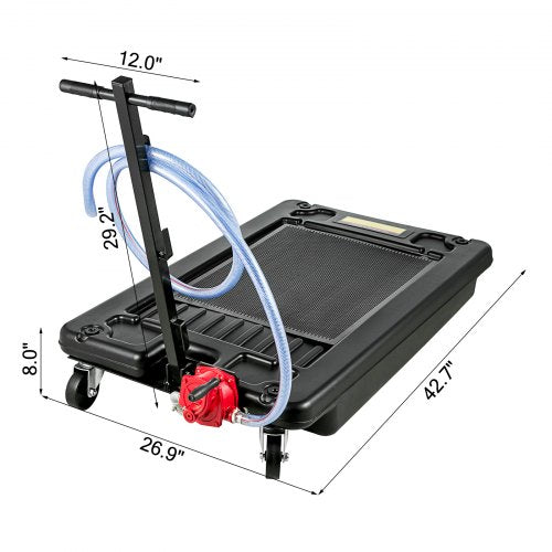 Portable Oil Drain Pan with Pump 64L Oil Drain Pan 17 Gallon Low Profile Oil