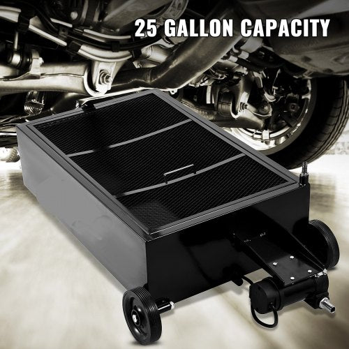 Oil Drain Pan 25 Gallon Oil Drain Tank 95L Low Profile Oil Drain Pan Large