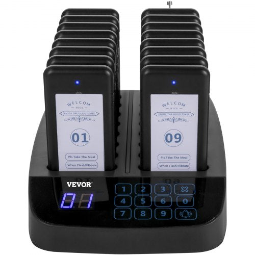F101 Restaurant Pager System 16 Pagers Max 98 Beepers Wireless Calling