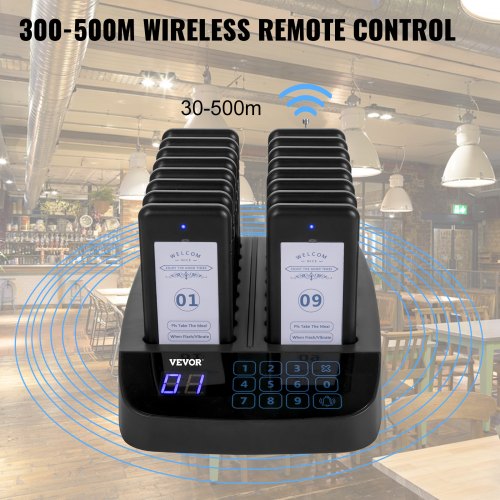 F101 Restaurant Pager System 16 Pagers Max 98 Beepers Wireless Calling