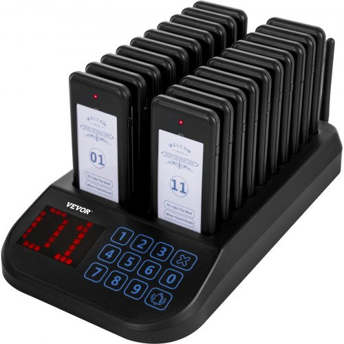 F103 Restaurant Pager System 20 Pagers Max 98 Beepers Wireless Calling