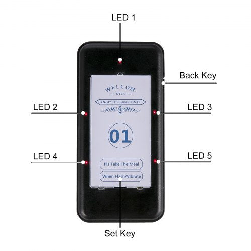 F103 Restaurant Pager System 20 Pagers Max 98 Beepers Wireless Calling