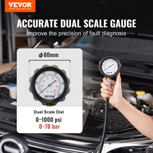 Diesel Engine Compression Tester 18 pcs Cylinder Pressure Test Tool Kit