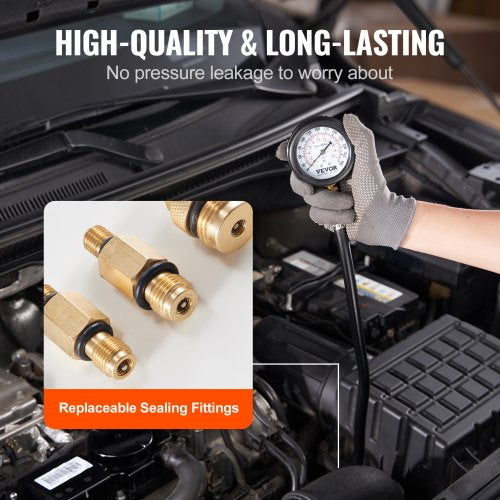 Compression Tester Adapter Kit 9 Pcs Automotive Engine Cylinder Leak