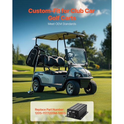 Golf Cart Speed Controller 36V 500A DC Motor Controller Replacement for Club
