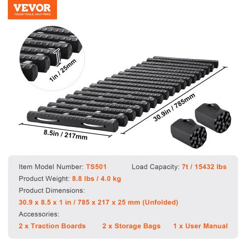 7 TON Traction Boards with TPR Material Recovery Boards for Offroad