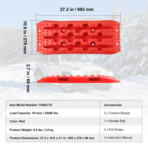 10 TON Traction Boards with PP Material Recovery Boards for Offroad