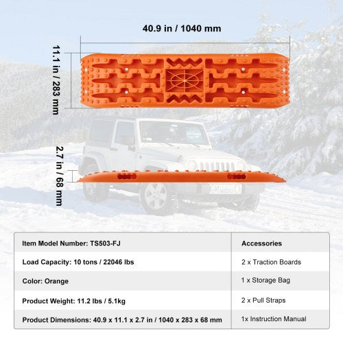 10 TON Traction Boards with PP Material Recovery Boards for Offroad