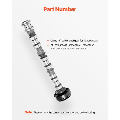 Engine Camshaft 05184378AF 05184378AH 5184378AE 5184378AF 5184378AD