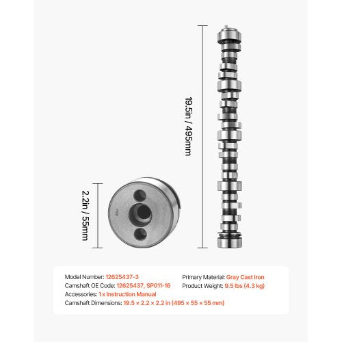 Engine Camshaft 12625437 SP01116 Cam Replacement Compatible with Norris
