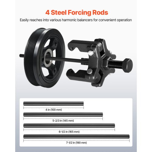 Harmonic Balancer Puller Kit Adjustable 3Jaw Puller Fits Most Late Model