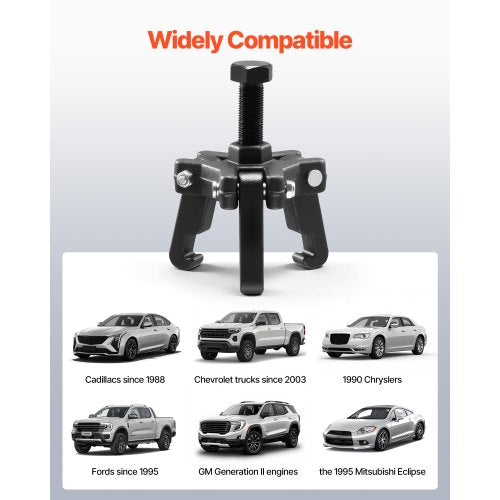 Harmonic Balancer Puller Kit Adjustable 3Jaw Puller Fits Most Late Model