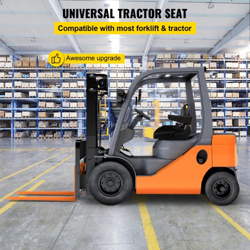Universal Fold Down Forklift Seat with Retractable Safety Belt