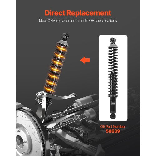 Rear Shock Absorber Strut Assembly 2Pcs Shock and Strut Assembly with Coil