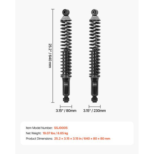 Rear Shock Absorber Strut Assembly 2Pcs Shock and Strut Assembly with Coil